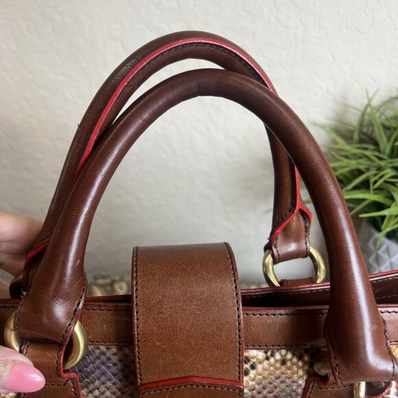 BRAHMIN ANNABELLE MULTI-COLOR ANACONDA SATCHEL Crossbody Purse - Picture 14 of 16